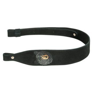 Black Suede Leather Rifle Sling - SNS20EB-BLK