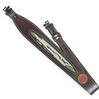 Dark Brown Veg-Tan Leather Rifle Sling - GAMN22L-DBR
